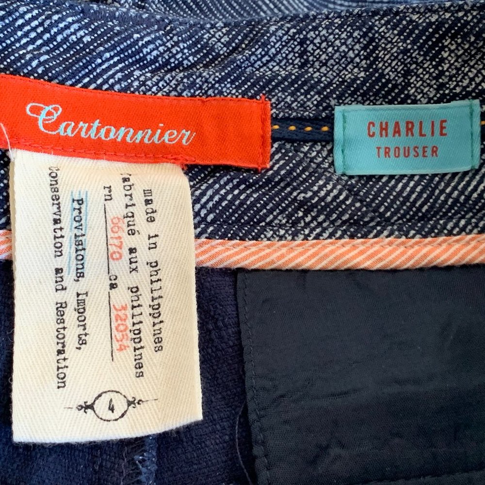 Cartonnier Blue Patterned Capris - Picture 5 of 7
